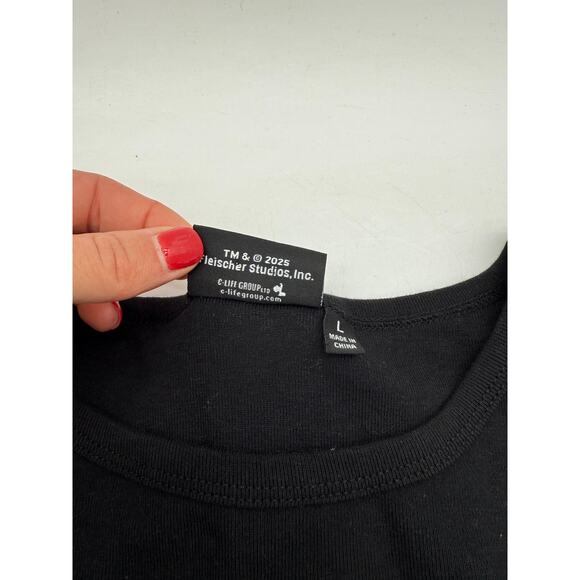 Betty Boop Fleischer Studios Black Women's Y2K 90s Tank Large - Picture 4 of 6